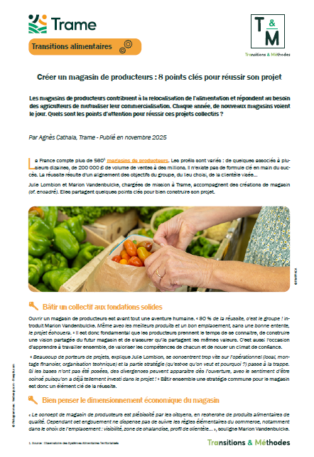 Créer un magasin de producteurs 8 points clés pour réussir son projet