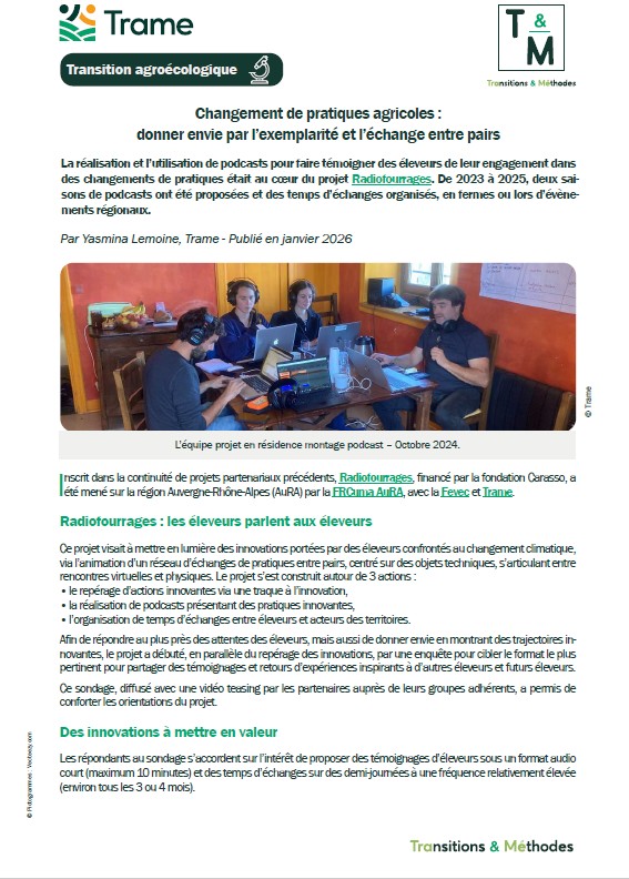 Changement de pratiques agricoles : donner envie par l’exemplarité et l’échange entre pairs