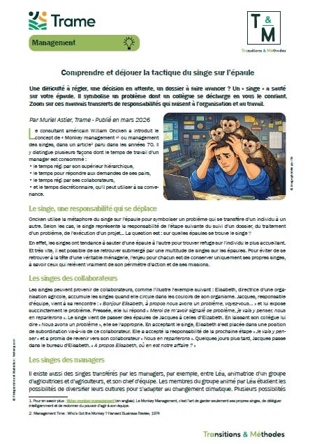 Comprendre et déjouer la tactique du singe sur l’épaule