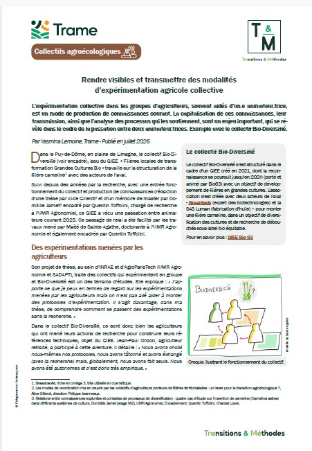 Rendre visibles et transmettre des modalités d’expérimentation collective
